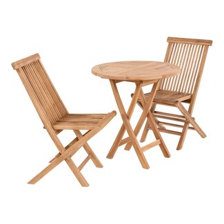 House Nordic 3er-Set Oviedo und Toledo Gartenset - Beistelltisch und 2 Esszimmerstühle