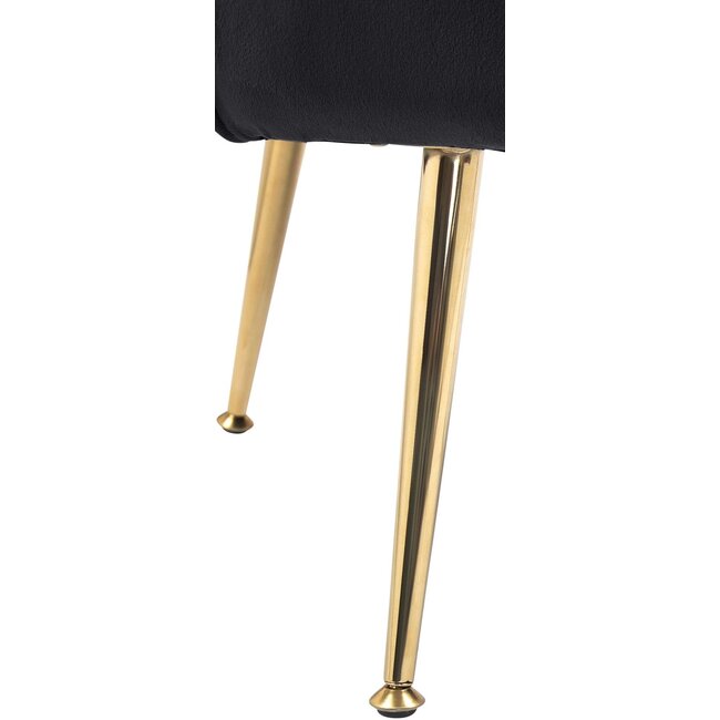 Besucherstuhl Rosita Samt schwarz