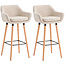 CLP 2er Set Barhocker Grant Stoff creme