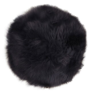 House Nordic 2er Set Fell-Sitzauflage – Schwarz, Ø 35 cm