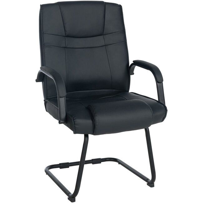 Besucherstuhl Attila komplett Schwarz