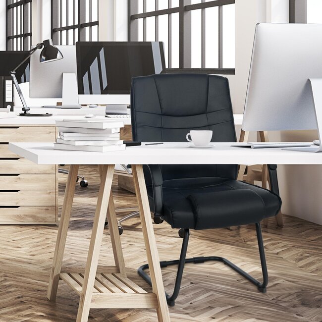 Besucherstuhl Attila komplett Schwarz