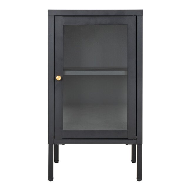 Dalby Schrank, Stahl, 1 Glastür, grau 38x35x70 cm