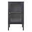 Dalby Schrank, Stahl, 1 Glastür, grau 38x35x70 cm