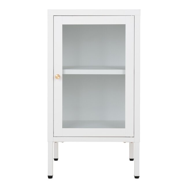 Dalby Schrank, Stahl, 1 Glastür, grau 38x35x70 cm