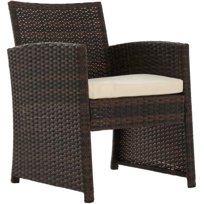 4-teiliges Gartenmöbel-Set aus Rattan für 4 Personen