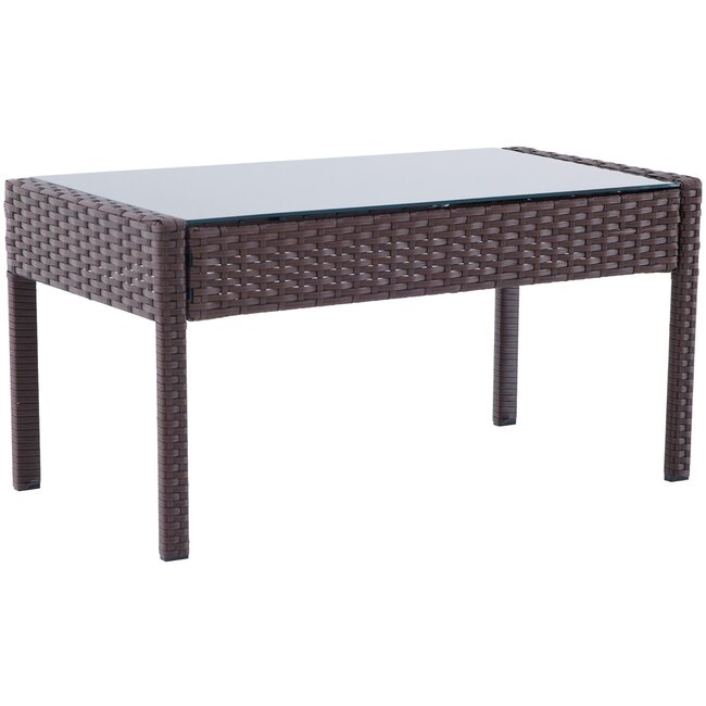 4-teilige Gartenmöbel-Set aus wetterfestem PE-Rattan