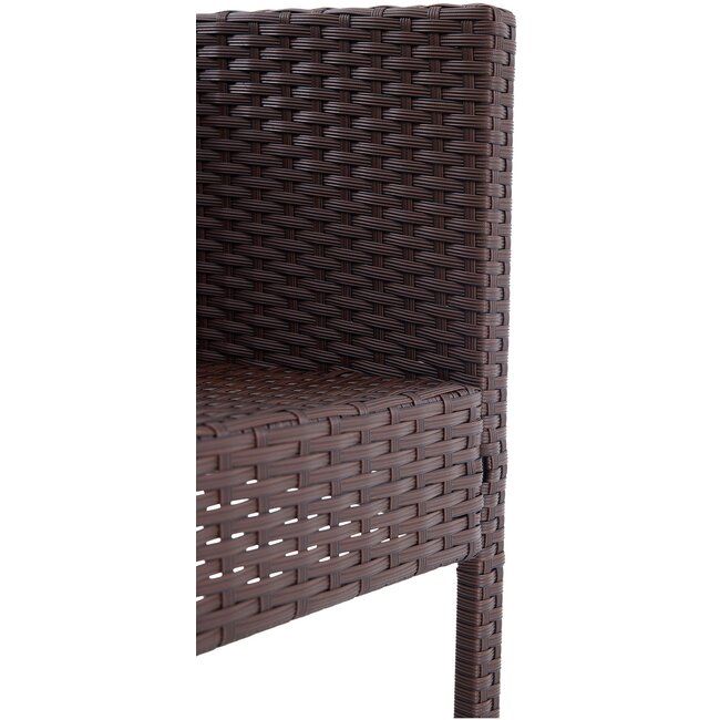 4-teilige Gartenmöbel-Set aus wetterfestem PE-Rattan