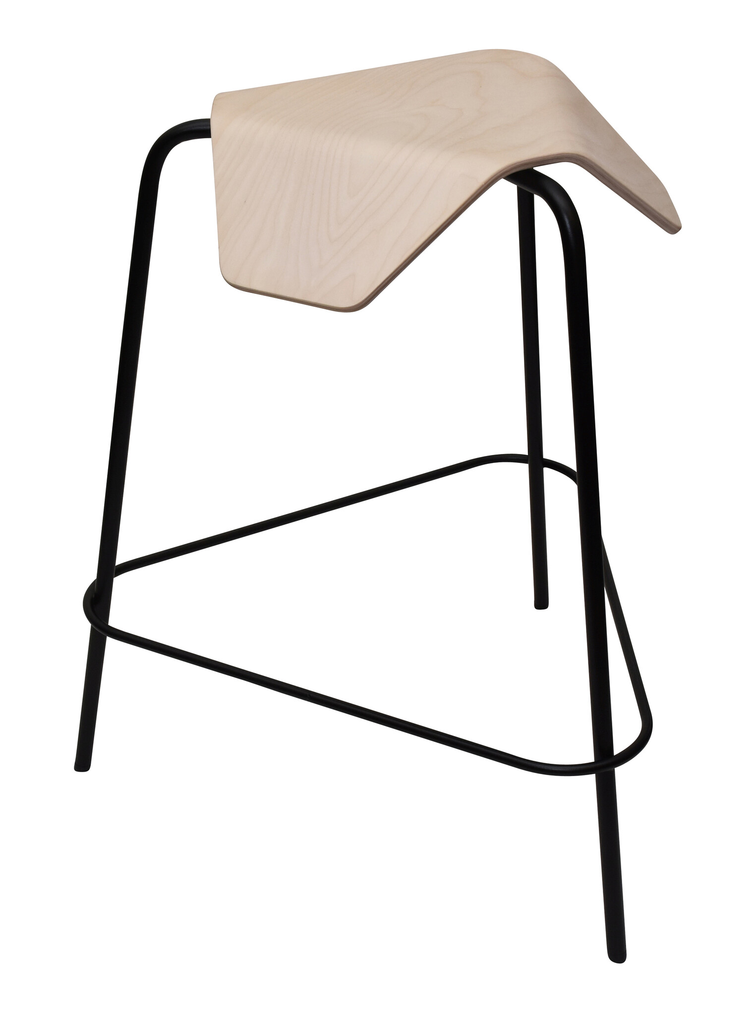 TRIPLA Barhocker – Birke & Schwarz Ergonomisch & Stabil - Möbel Hedistone