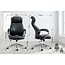 Bürostuhl Salford Echtleder – ergonomischer Drehstuhl mit Wippfunktion