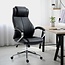 Bürostuhl Salford Echtleder – ergonomischer Drehstuhl mit Wippfunktion
