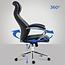 Bürostuhl Salford Echtleder – ergonomischer Drehstuhl mit Wippfunktion