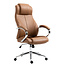 Bürostuhl Salford Echtleder – ergonomischer Drehstuhl mit Wippfunktion