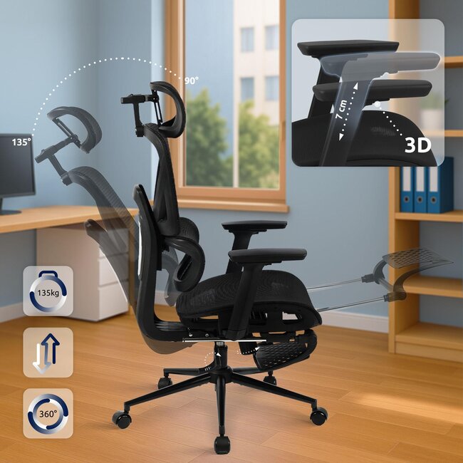 Bürostuhl Beresford schwarz