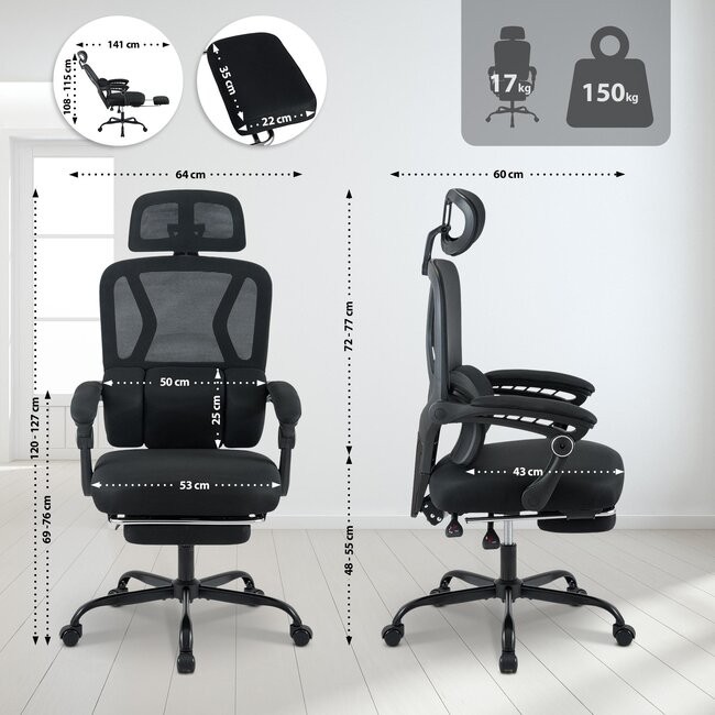 Bürostuhl Liberton schwarz