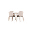 5-tlg. Esstisch Flora mit Astoria Stuhl Beige