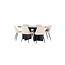 7-tlg. Ausziehbarer Esstisch Strada mit Night Stuhl Beige