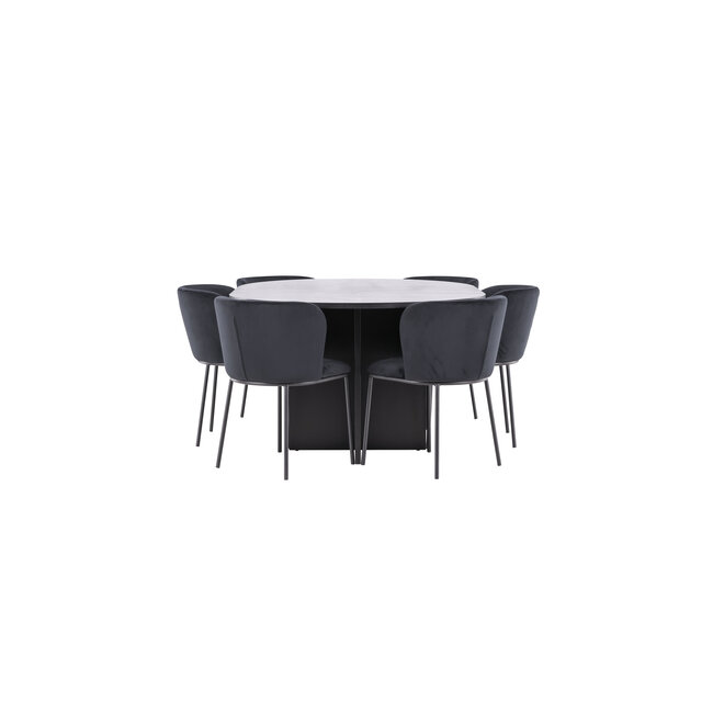 5-tlg. Esstisch Strada mit Edina Stuhl – Ausziehbarer