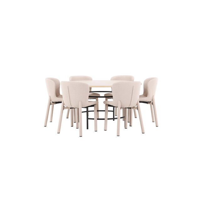 7-tlg. Esstisch Copenhagen mit Astoria Stuhl