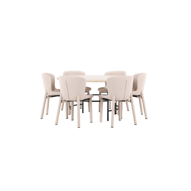 7-tlg. Esstisch Copenhagen mit Astoria Stuhl