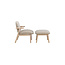 Sessel mit Hocker Rile Braun