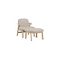 Sessel mit Hocker Rile Braun