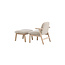 Sessel mit Hocker Rile Braun