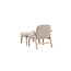 Sessel mit Hocker Rile Braun