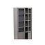 Vitrinenschrank Piring Grau