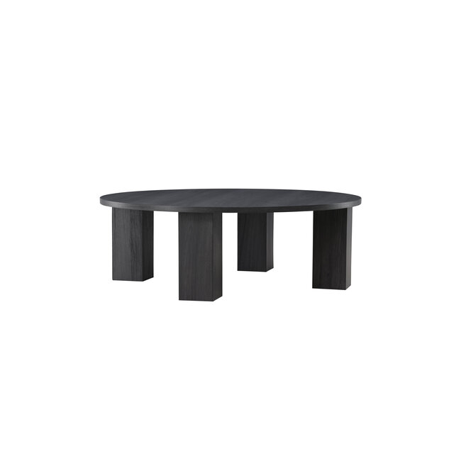 Runder Sofa-Tisch Juno – Moderner Couchtisch in Schwarz