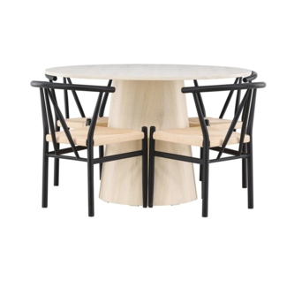 Venture Home 5-tlg. Lanzo Esstisch mit Alfons Esszimmerstuhl