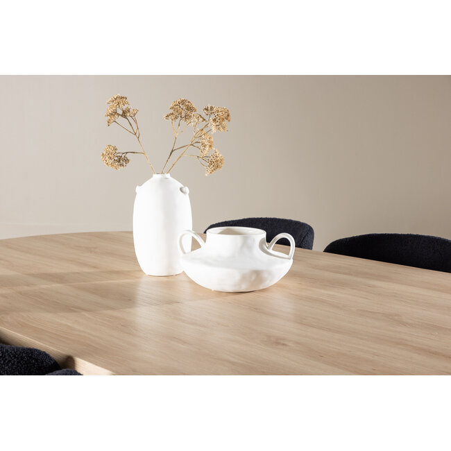 7-tlg. Bootcut Esstisch mit Modesto Esszimmerstuhl