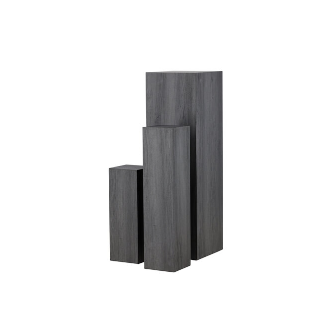 3-tlg. Beistelltisch-Set Ramsvik – Podeste Schwarz