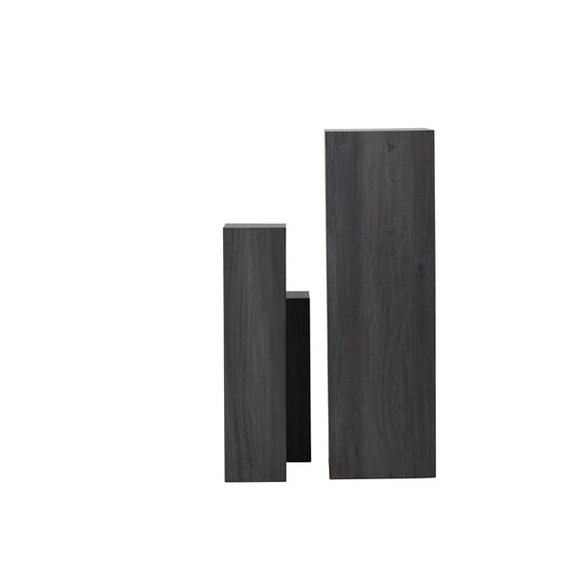 3-tlg. Beistelltisch-Set Ramsvik – Podeste Schwarz