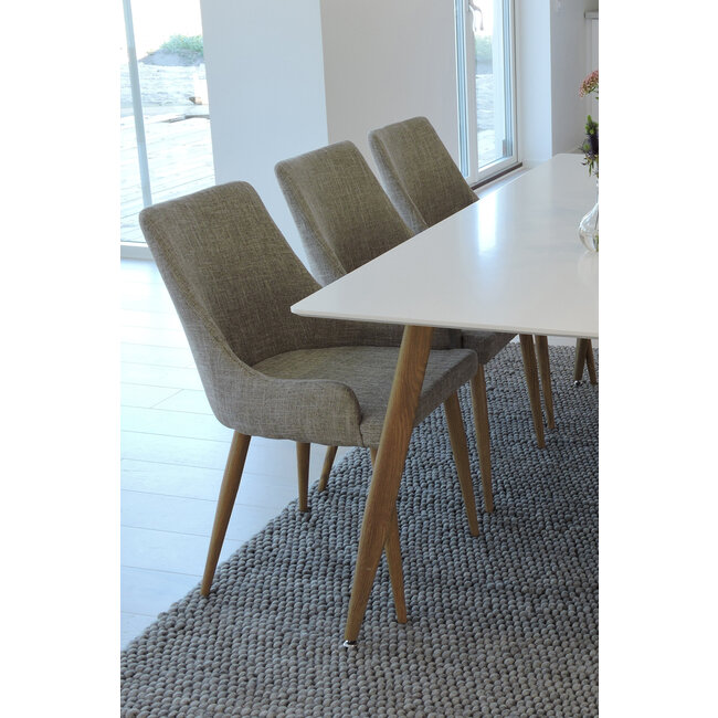 7-tlg. Esszimmer-Set Polar mit Stühlen Plaza