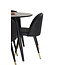 5-tlg. Esszimmer-Set Plaza mit Stühlen Velvet Schwarz/Gold