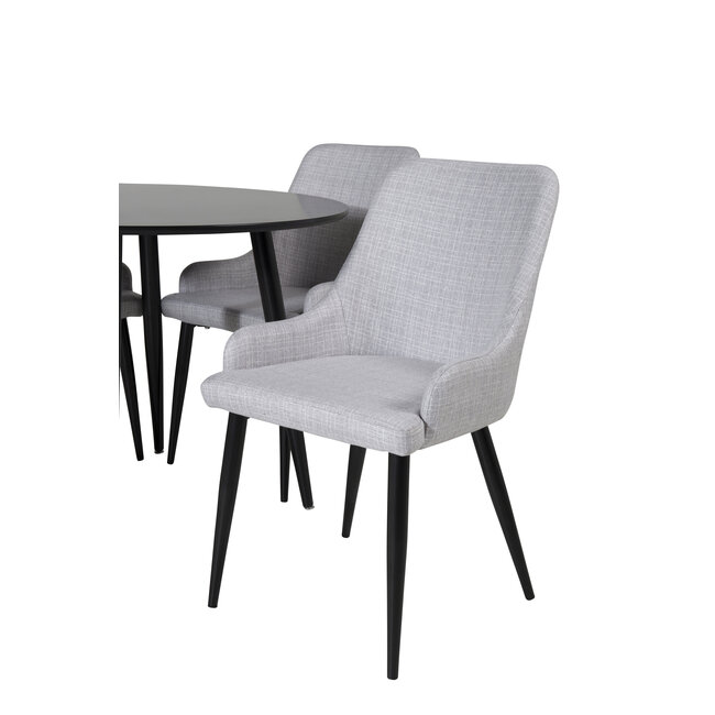 5-tlg. Esszimmer-Set Plaza mit Stühlen Plaza