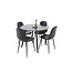 5-tlg. Esszimmer-Set Plaza mit Stühlen Polar