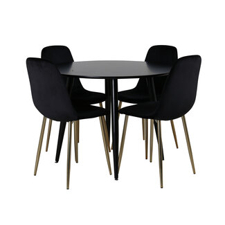 Venture Home 5-tlg. Esszimmer-Set Plaza mit Stühlen Polar