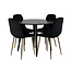 5-tlg. Esszimmer-Set Plaza mit Stühlen Polar