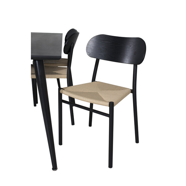 7-tlg. Esszimmer-Set Dipp mit Stühlen Polly