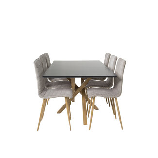7-tlg. Esszimmer-Set Piazza mit Stühlen Windu