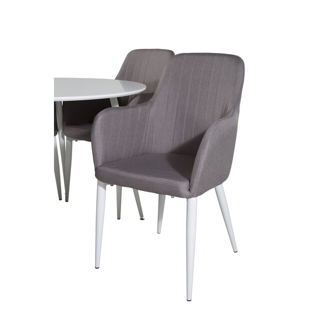 5-tlg. Esszimmer-Set Plaza mit Stühlen Comfort