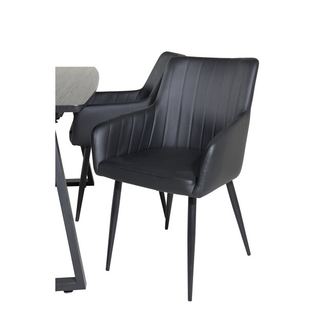 5-tlg. Ausziehberer Esszimmer-Set Inca mit Stühlen Comfort