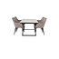 5-tlg. Marmor Esszimmer-Set Estelle mit Stühlen Comfort Grau