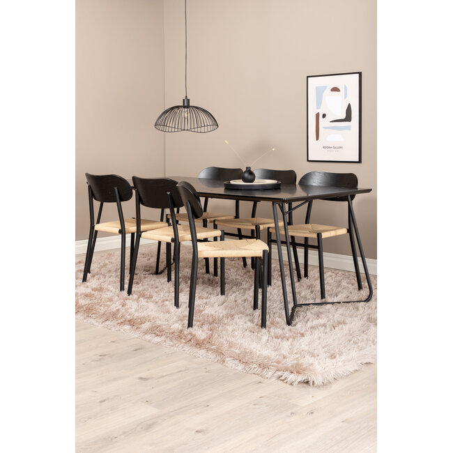 7-tlg. Esszimmer-Set Petra mit Stühlen Polly