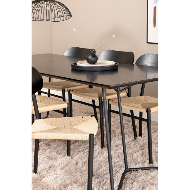 7-tlg. Esszimmer-Set Petra mit Stühlen Polly