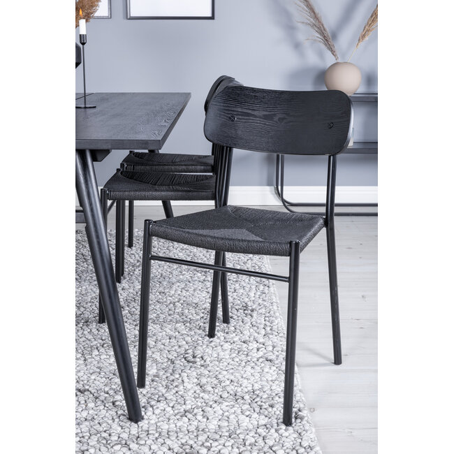 7-tlg. Esszimmer-Set Sleek mit Stühlen Polly