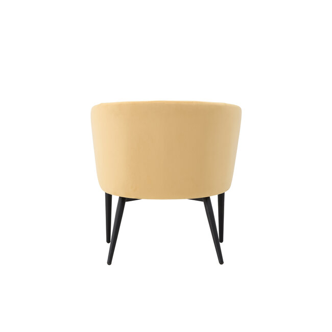 Eleganter Samtsessel Fluffy Gelb