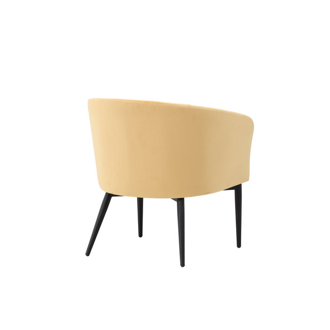 Eleganter Samtsessel Fluffy Gelb